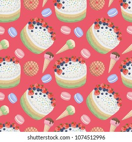 Colorful background with sweets