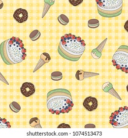 Colorful background with sweets