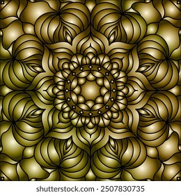 Colorful background with symmetrical pattern. Gradient ornament. There is a template for interior decoration, screensavers, covers and the implementation of a creative idea
