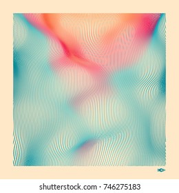 Colorful background in the technology style. 3d network design with particle. Abstract vector illustration.