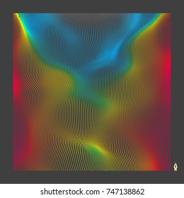 Farbiger Hintergrund im Technologiestil. 3D-Netzdesign mit Teilchen. Abstrakte Vektorgrafik.
