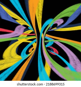 Colorful background, torus map effect combination illustration
