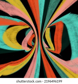 Colorful background, torus map effect combination illustration
