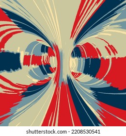 Colorful background, torus map effect combination illustration
