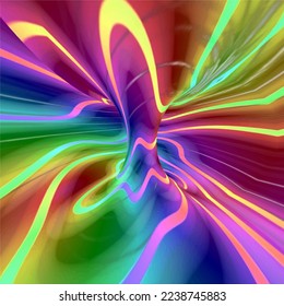 Colorful background, torus map effect combination illustration

