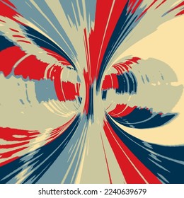 Colorful background, torus map effect combination illustration
