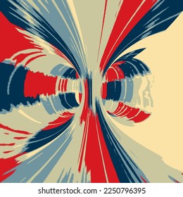 Colorful background, torus map effect combination illustration
