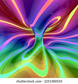 Colorful background, torus map effect combination illustration
