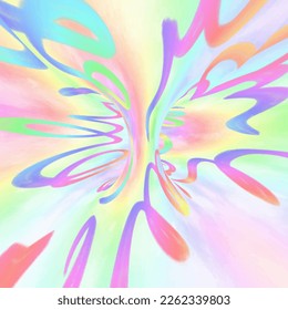 Colorful background, torus map effect combination illustration
