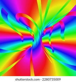 Colorful background, torus map effect combination illustration
