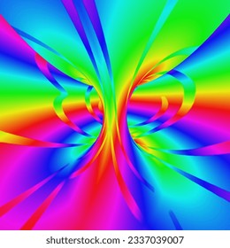 Colorful background, torus map effect combination illustration
