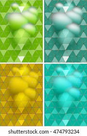 Colorful background with triangles