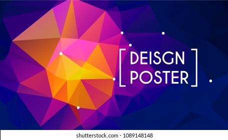 Colorful background with triangles for poster design