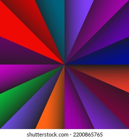 Colorful background of triangles for your design. All the colors of the rainbow. Vector illustration