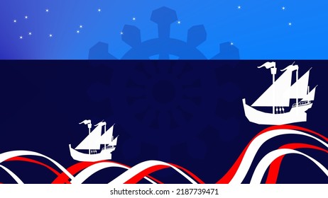 Colorful background of the typical flag of the united states for the celebration of columbus day 