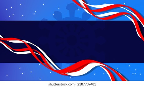 Colorful background of the typical flag of the united states for the celebration of columbus day 