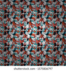 Colorful background vector with collection of confectionery. Seamless cupcakes hand drawn seamless pattern. Romantic ornament, backdrop design. Decorative wallpaper, good for printing.