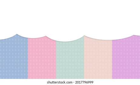Colorful background with water drops. Empty space in cloud shape for text or image. Vector illustration.