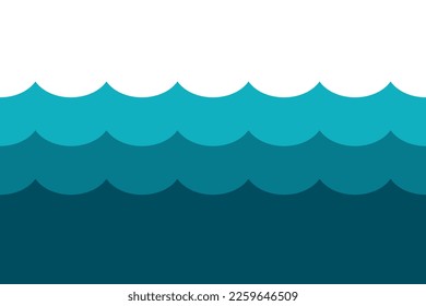 Colorful background with wave. Abstract texture template of water, sea,  ocean, river.  Seamless wavy line curve linear wave. Pattern vector illustration design.