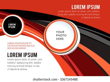 Colorful background with wave - brochure design of flyer