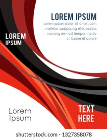 Colorful background with wave - brochure design of flyer