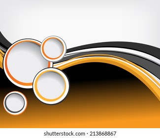 Colorful background with wave - brochure design or flyer