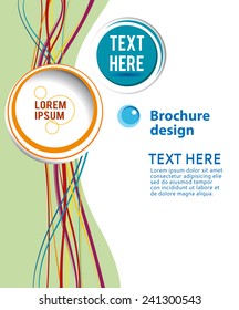 Colorful background with wave - brochure design of flyer