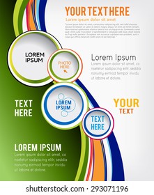 Colorful background with wave - brochure design or flyer
