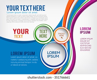 Colorful background with wave - brochure design or flyer