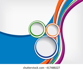 Colorful background with wave - brochure design or flyer