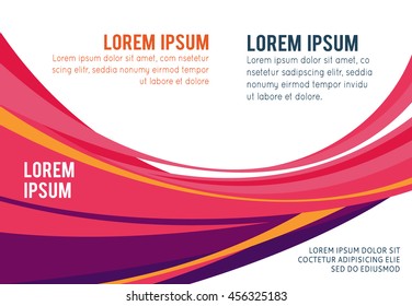 Colorful background with wave - brochure design of flyer
