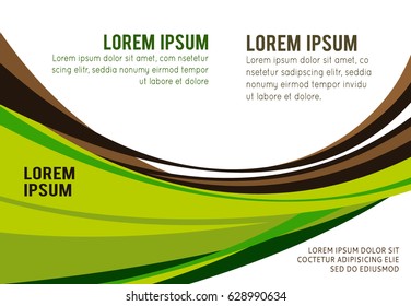 Colorful background with wave - brochure design of flyer
