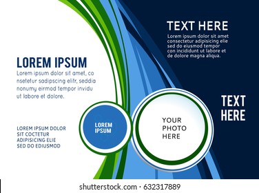 Colorful background with wave - brochure design of flyer