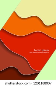 Colorful background with wave for design brochures, flyers, posters, banners. Contrast colors. Vector eps10 illustration.