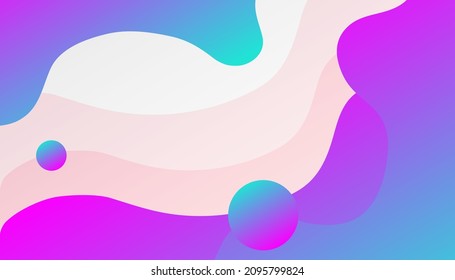 Colorful background with wave. Liquid abstract background design in red and blue color. Fluid vector gradient design for banner, post