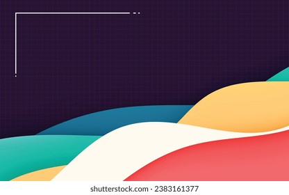 Colorful background with wavy fluid abstract shape vector ilustration