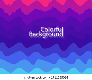 colorful background wavy line deep blue sea red sky