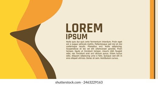 A colorful background with the words "Lorem Ipsum" written in bold. The background has a wavy, abstract design that adds visual interest to the text