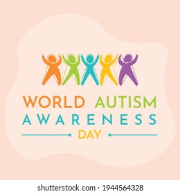 Colorful background of world autism day social media post background