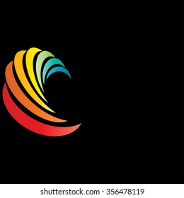 colorful background for your text and logo, black background illustration







