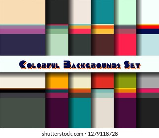 Colorful Backgrounds from the 70s, 80s