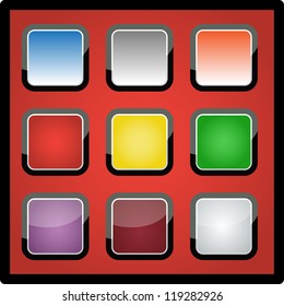 Colorful backgrounds for app icons, vector