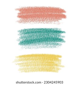 Colorful backgrounds by crayon set. Hand drawn kids scribble style.