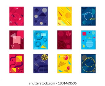 colorful backgrounds icon set, over white background, vector illustration