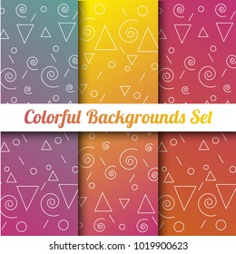 Colorful Backgrounds set