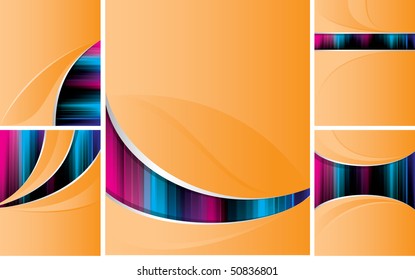 Colorful backgrounds set. 5 pieces