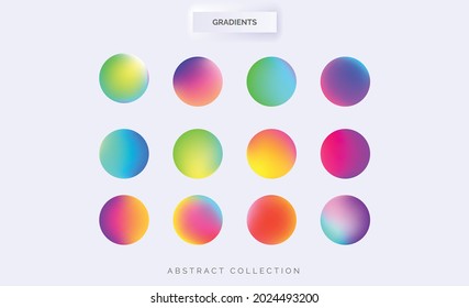 Colorful backgrounds in trendy neon colors. Modern screen vector design for mobile app. Soft color abstract gradients.