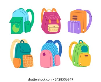 colorful backpack rucksack baggage accessory equipment children school bag zipper pack modern design