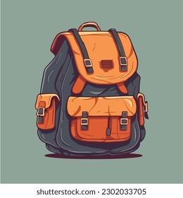 A colorful backpack with a strap and a pocket on the front.