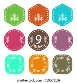 Colorful badges set.